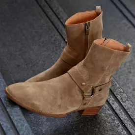 901 Chelsea Boots Suede Beige x Belt