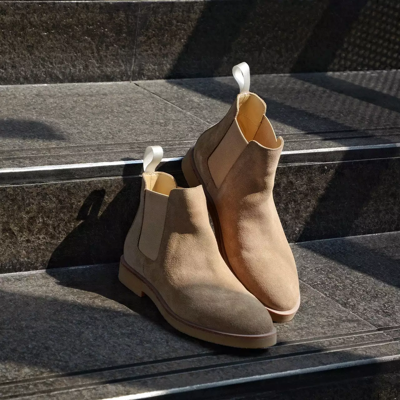 901 Chelsea Boots Suede Lamb Beige