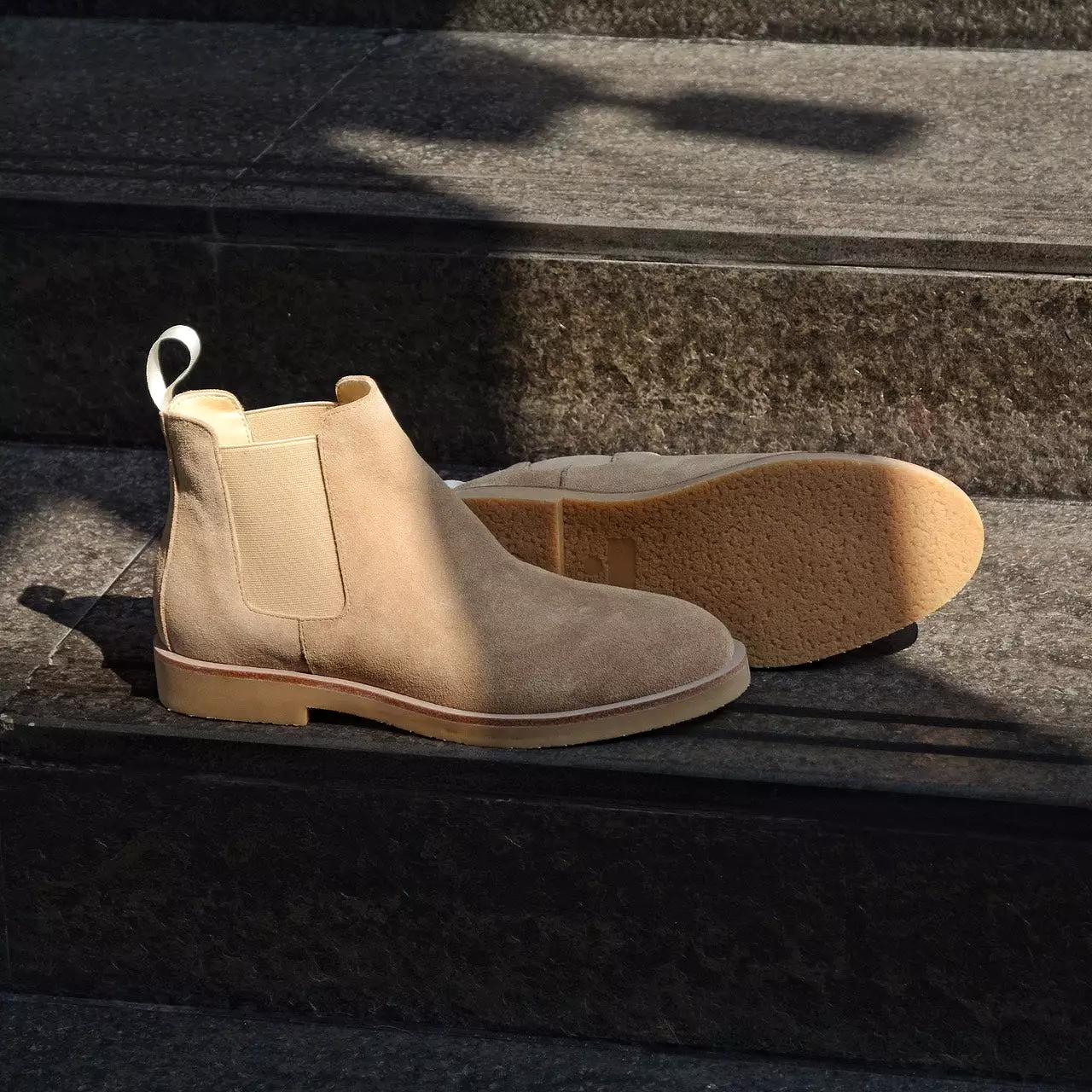 901 Chelsea Boots Suede Lamb Beige