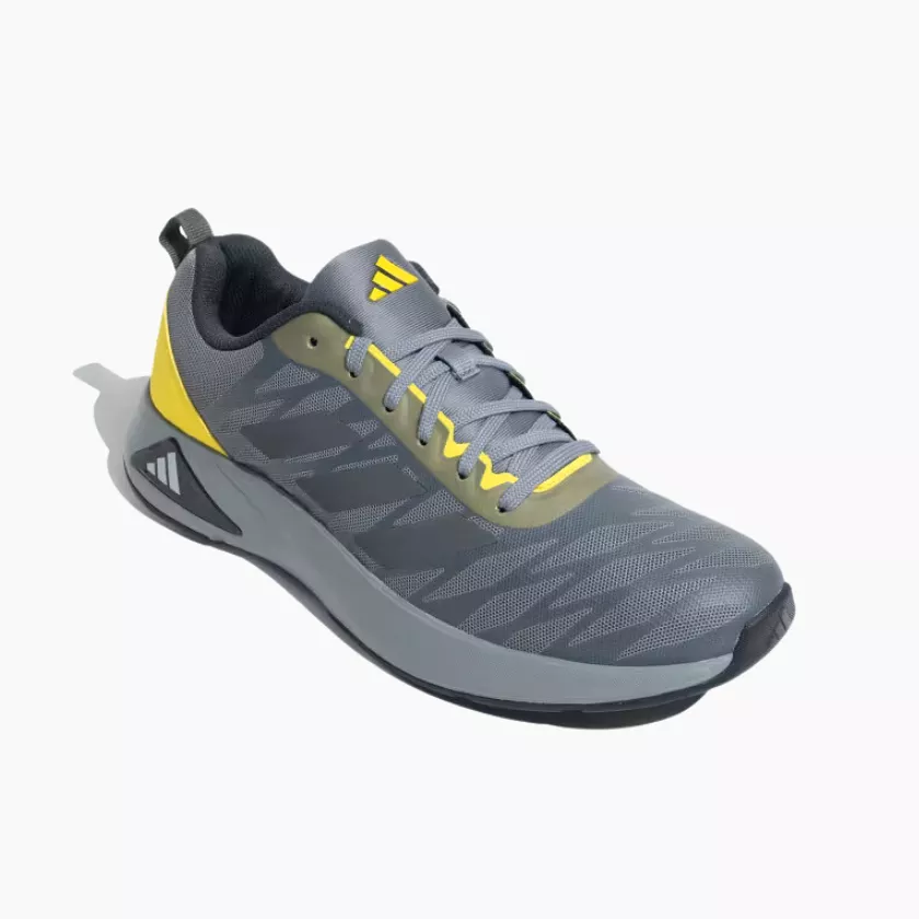 Adidas Flaash Run Men's Running Shoes -Medium Lead / Grey Six / Impact Yellow