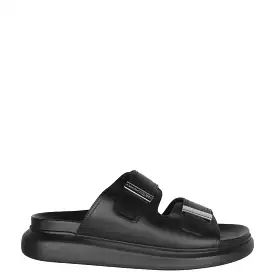 AMQ Hybrid Leather Slides (E), Black