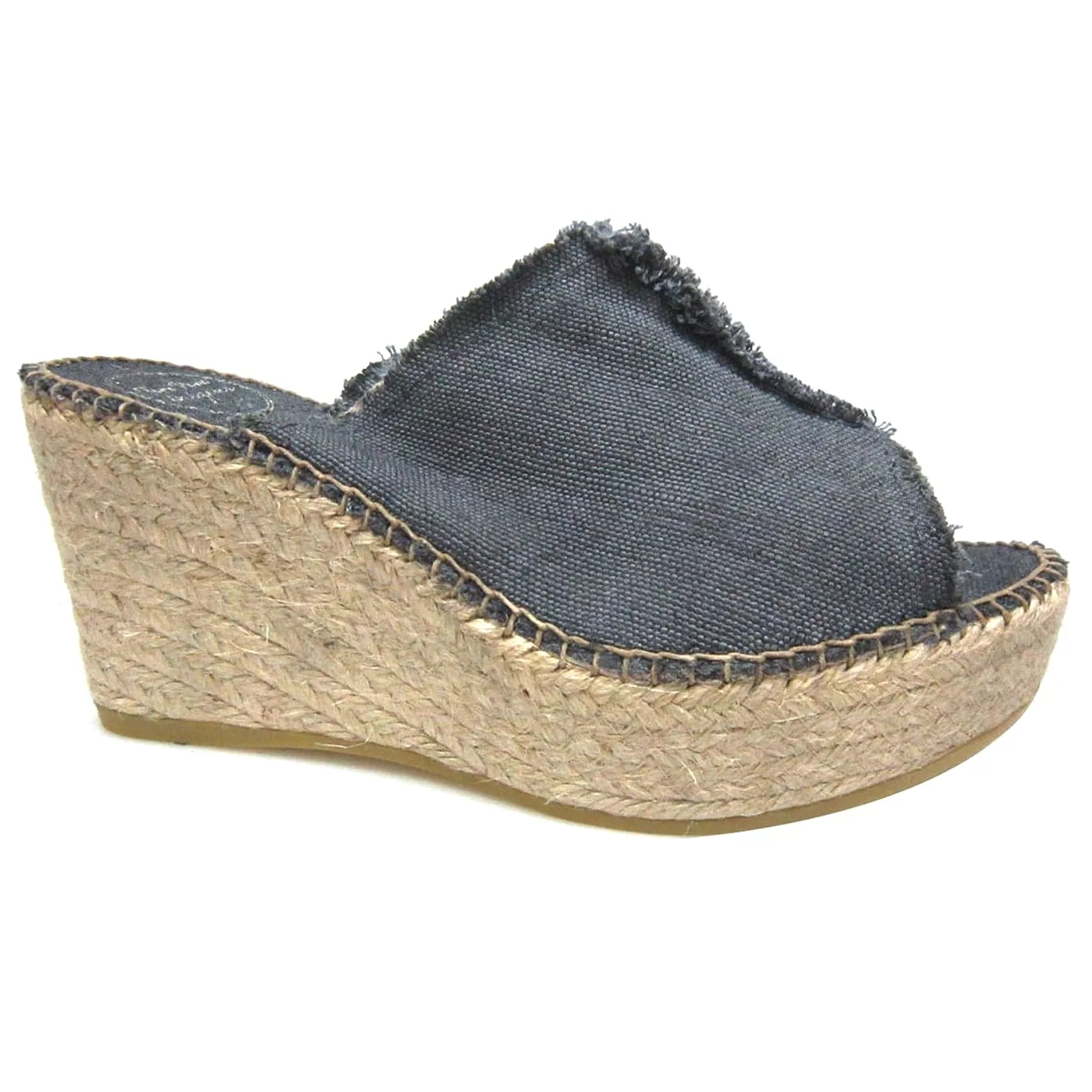 Basic Open Toe Canvas Sandal Espadrille for Women - Lexi-V