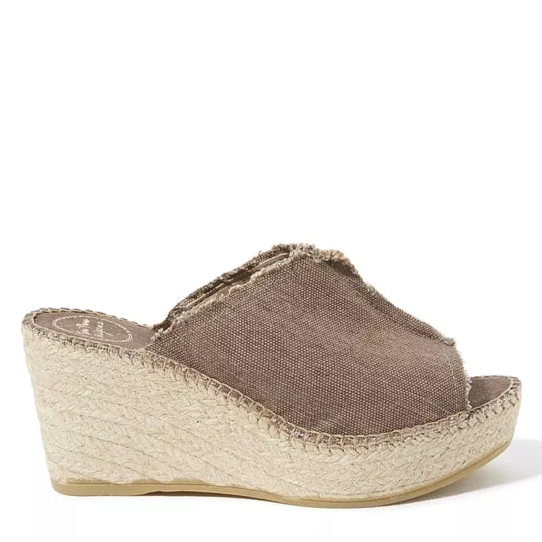 Basic Open Toe Canvas Sandal Espadrille for Women - Lexi-V