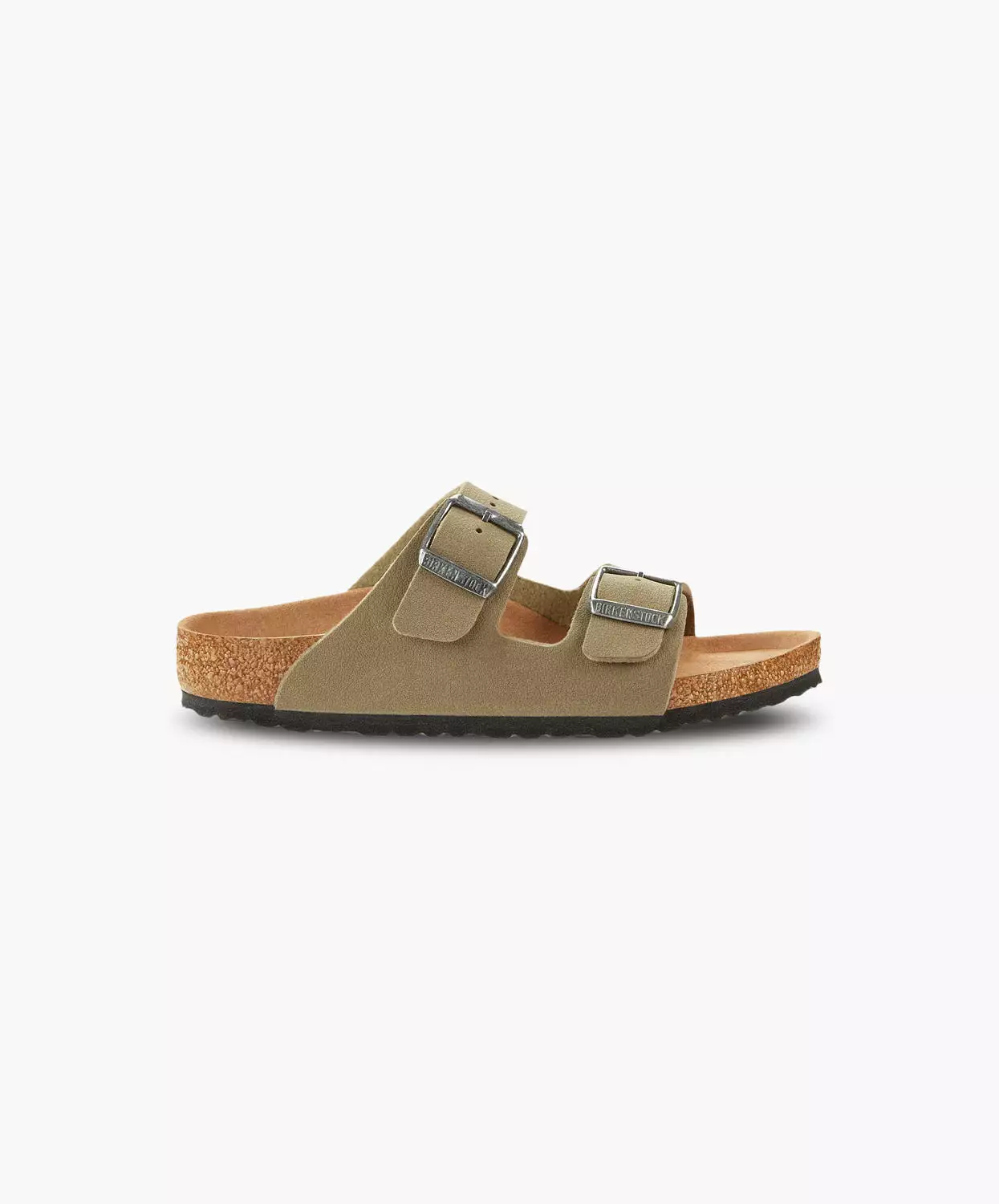 Birkenstock Kids Arizona BirkiBuc Earthy Faded Khaki Vegan Sandals