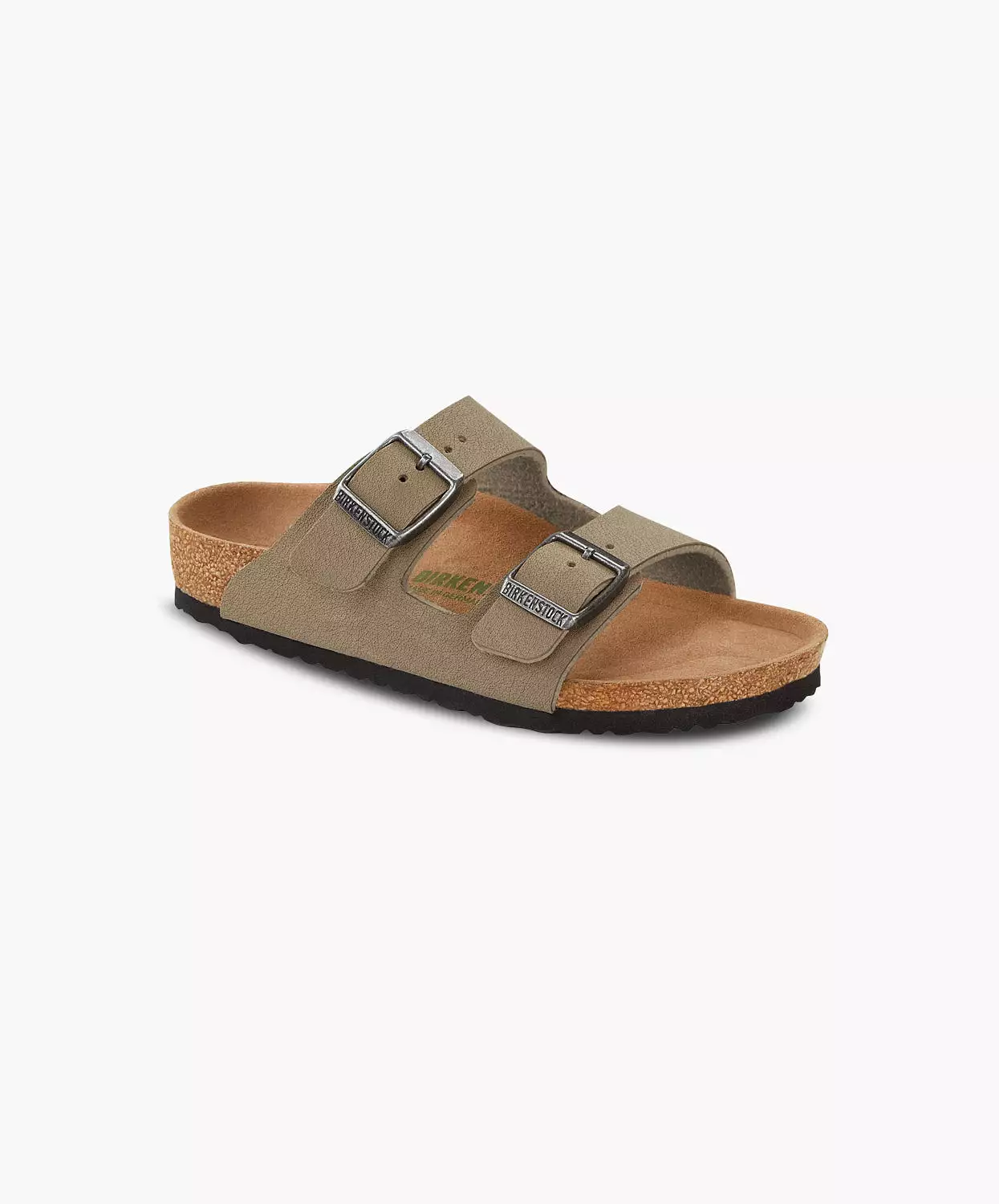 Birkenstock Kids Arizona BirkiBuc Earthy Faded Khaki Vegan Sandals