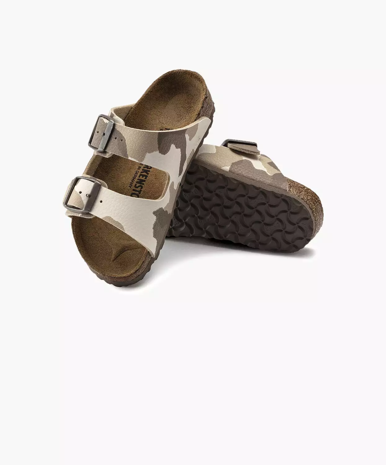 Birkenstock Kids Arizona Birko-Flor Desert Soil Camo Almond Sandals