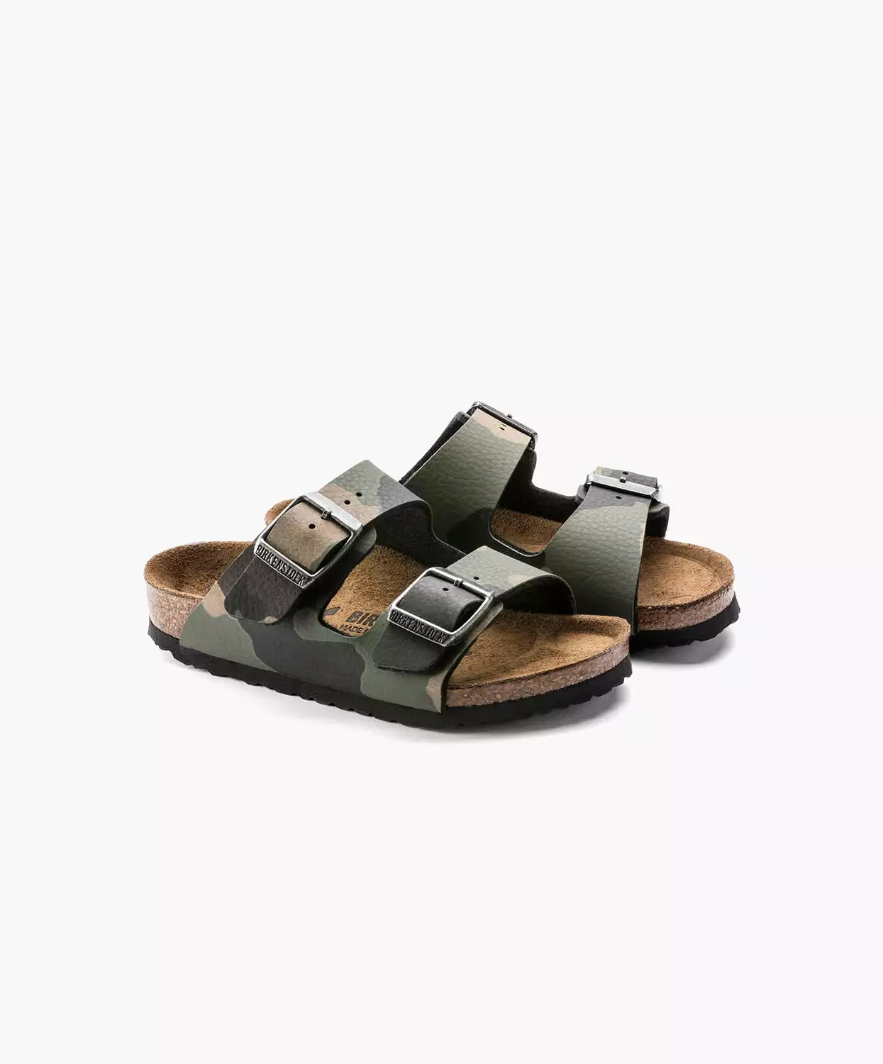 Birkenstock Kids Arizona Birko-Flor Desert Soil Camo Khaki Sandals