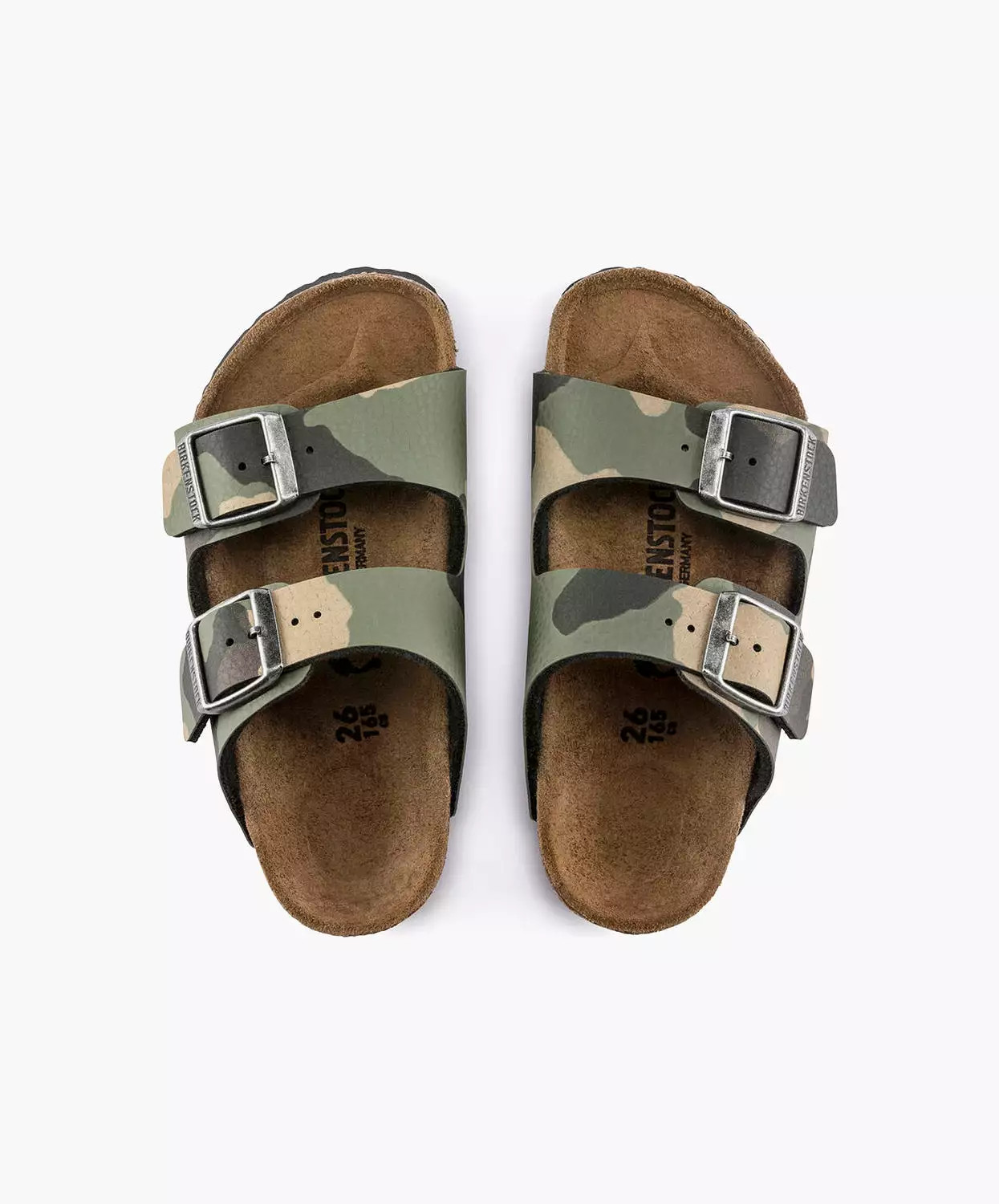 Birkenstock Kids Arizona Birko-Flor Desert Soil Camo Khaki Sandals