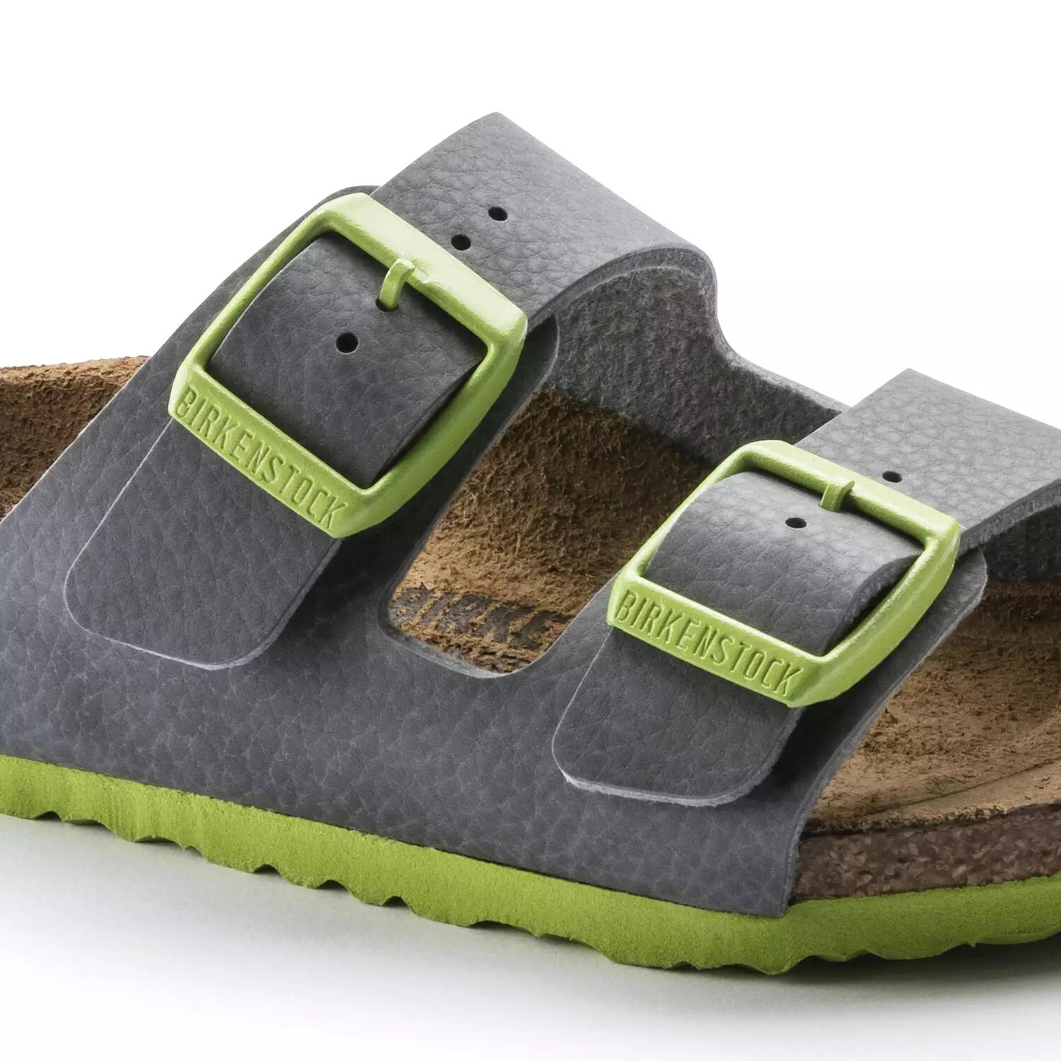 Birkenstock Kids Arizona Birko-Flor Desert Soil Grey Green Sandals