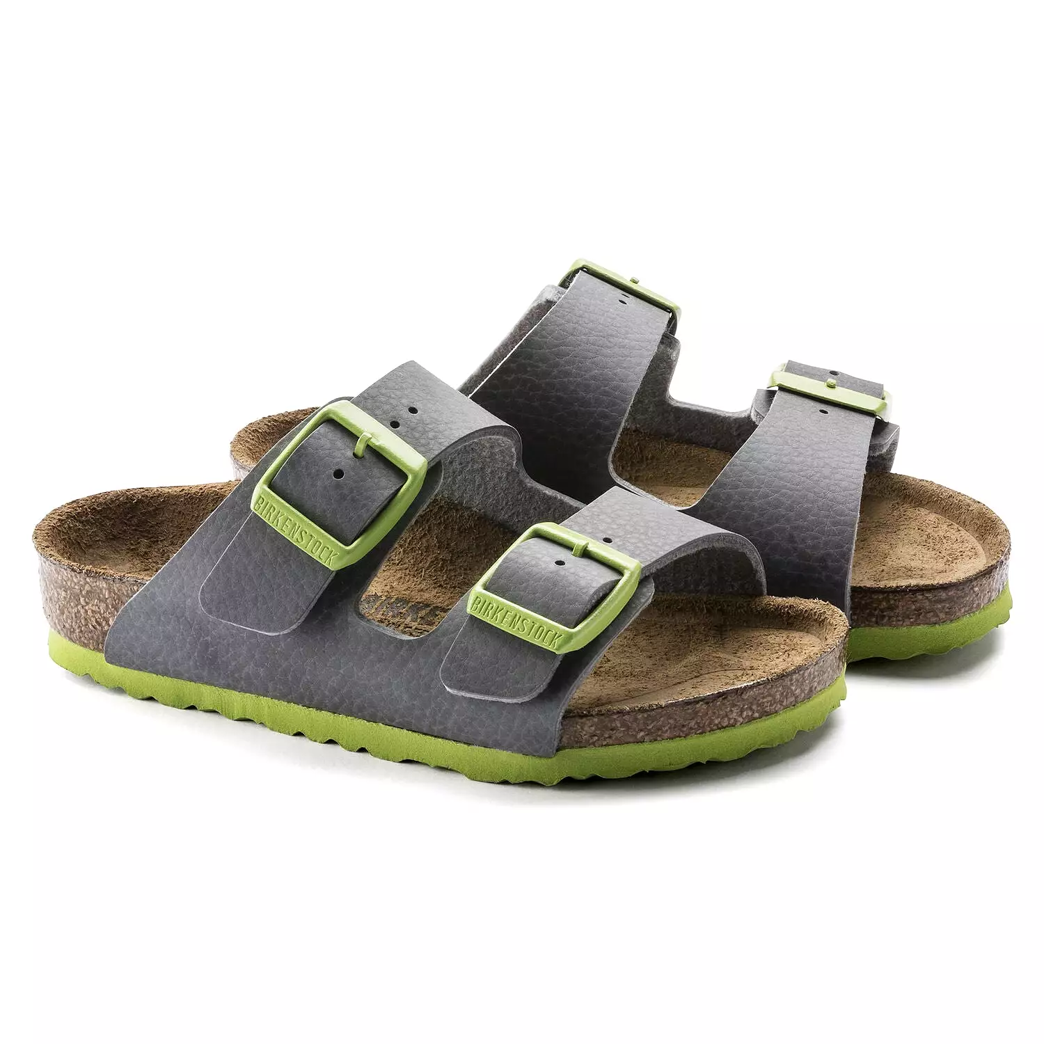 Birkenstock Kids Arizona Birko-Flor Desert Soil Grey Green Sandals