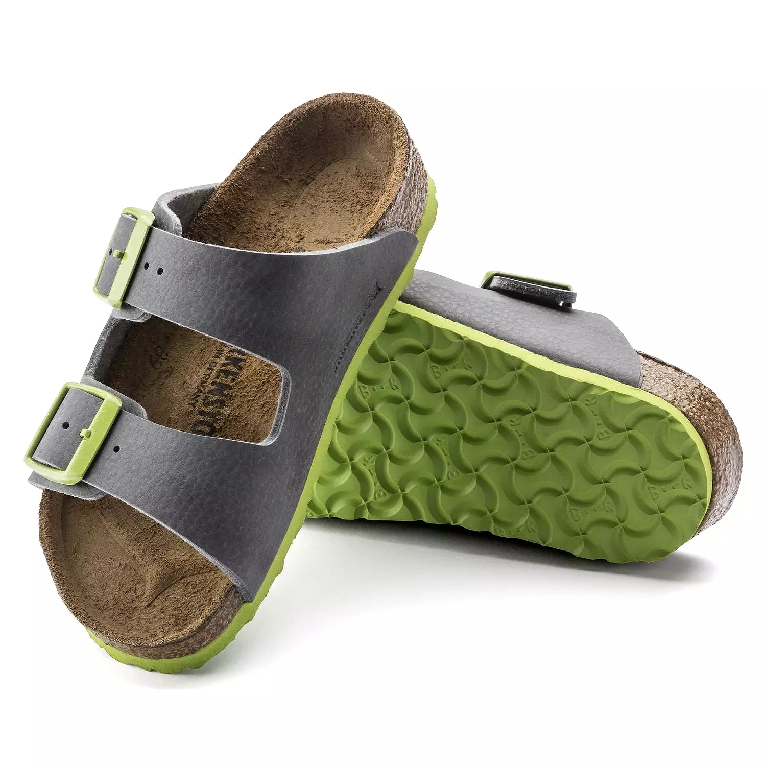 Birkenstock Kids Arizona Birko-Flor Desert Soil Grey Green Sandals