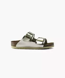 Birkenstock Kids Arizona Birko-Flor Electric Metallic Gold Sandals