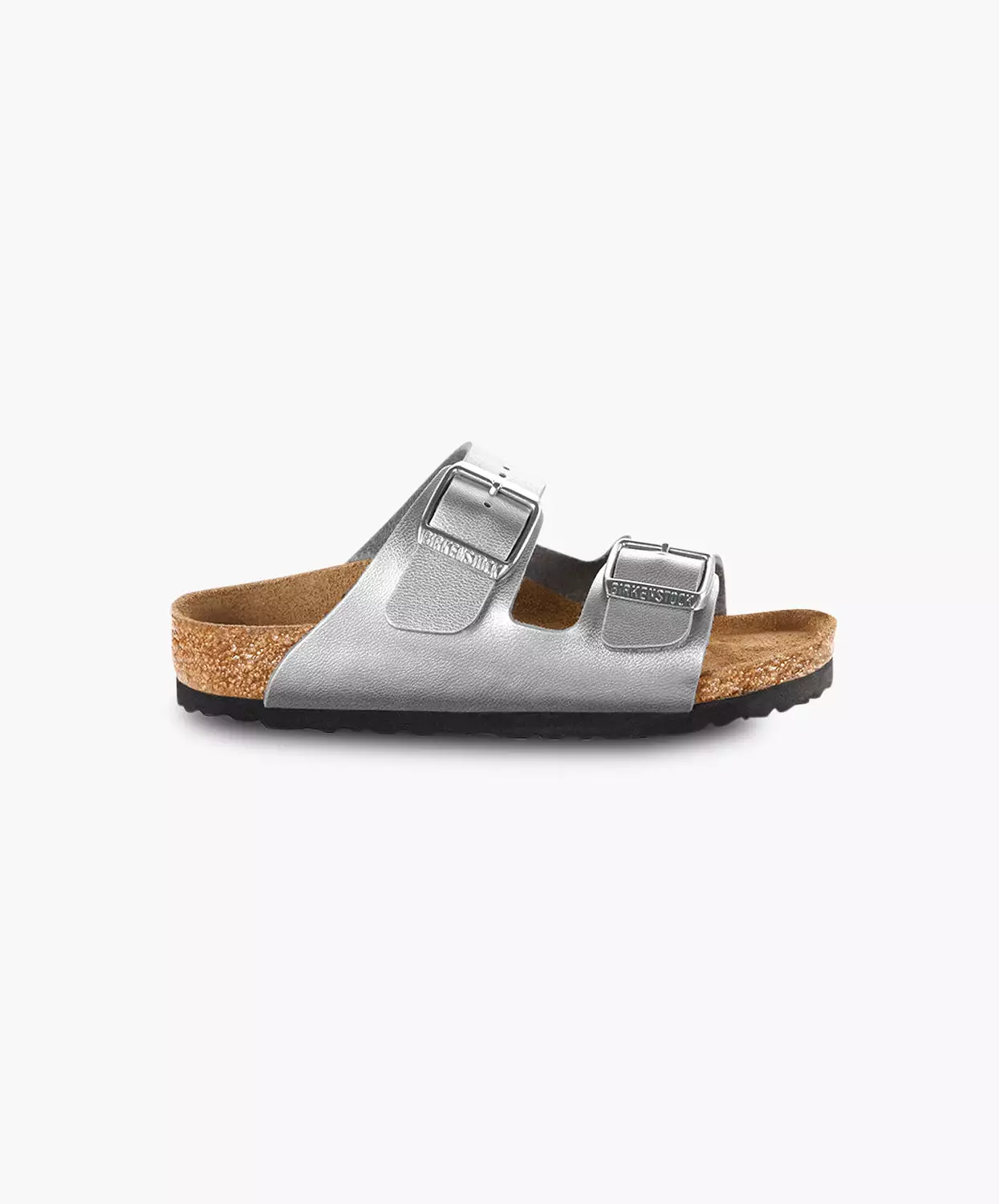 Birkenstock Kids Arizona Birko-Flor Electric Metallic Silver Sandals