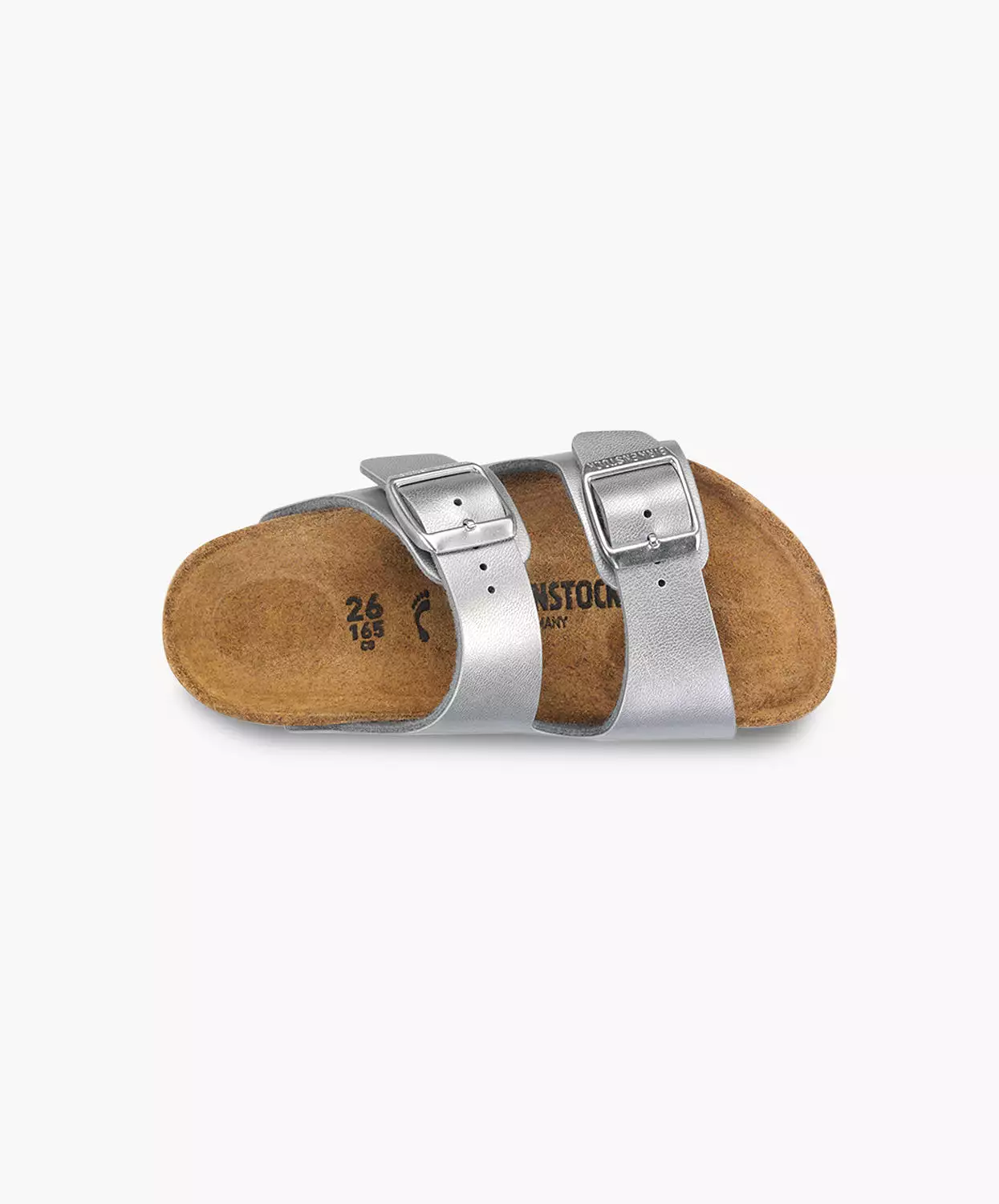 Birkenstock Kids Arizona Birko-Flor Electric Metallic Silver Sandals