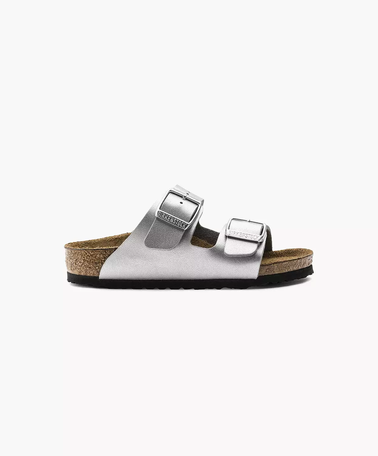 Birkenstock Kids Arizona Birko-Flor Silver Sandals