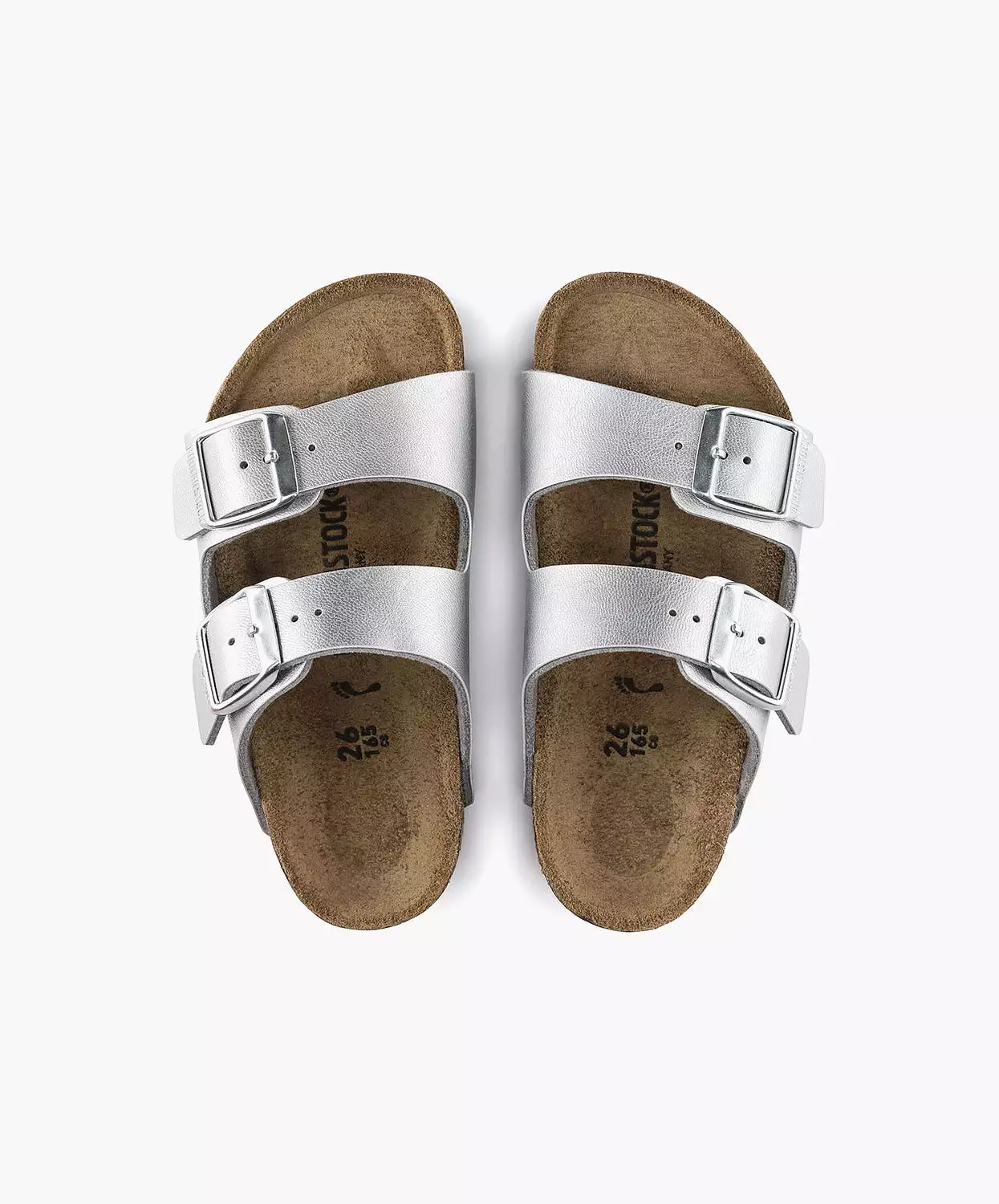 Birkenstock Kids Arizona Birko-Flor Silver Sandals