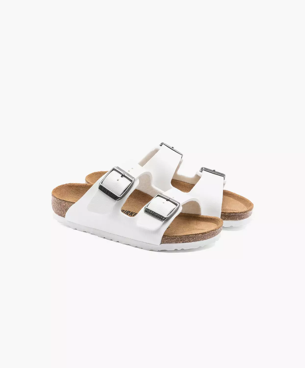 Birkenstock Kids Arizona Birko-Flor White Sandals