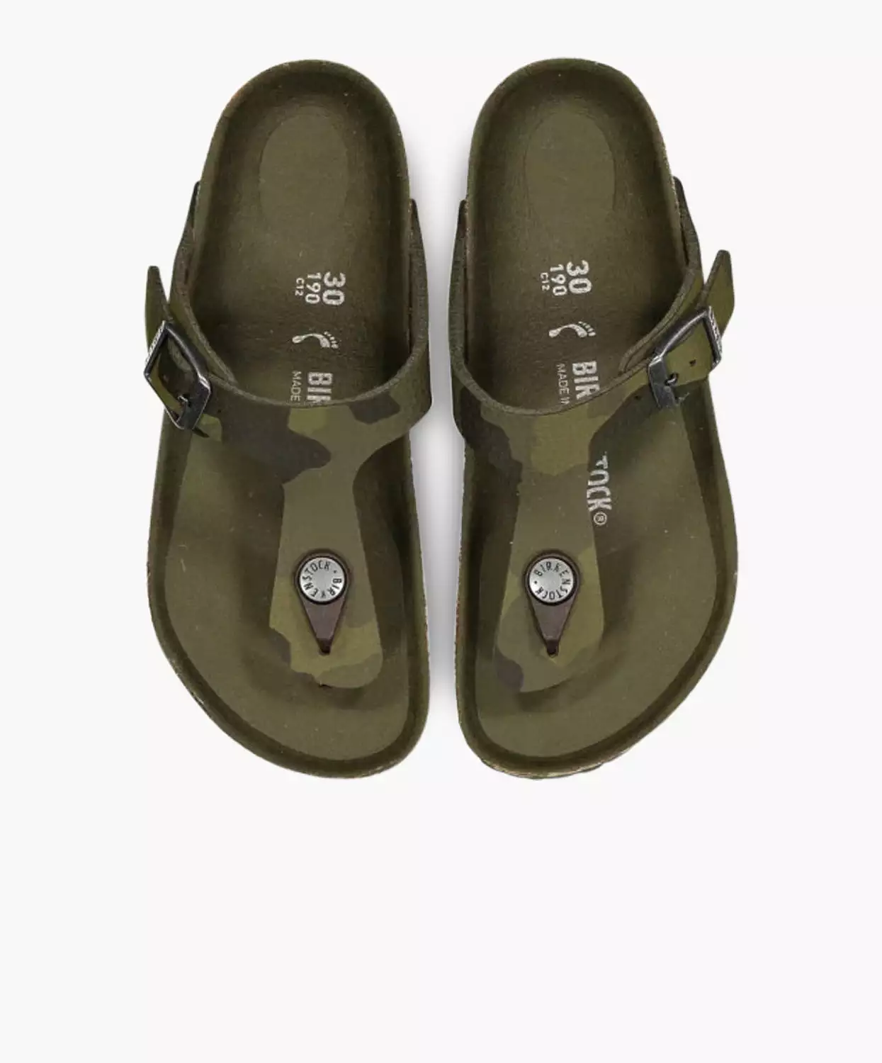 Birkenstock Kids Gizeh Birko-Flor Desert Soil Camo Khaki Sandals