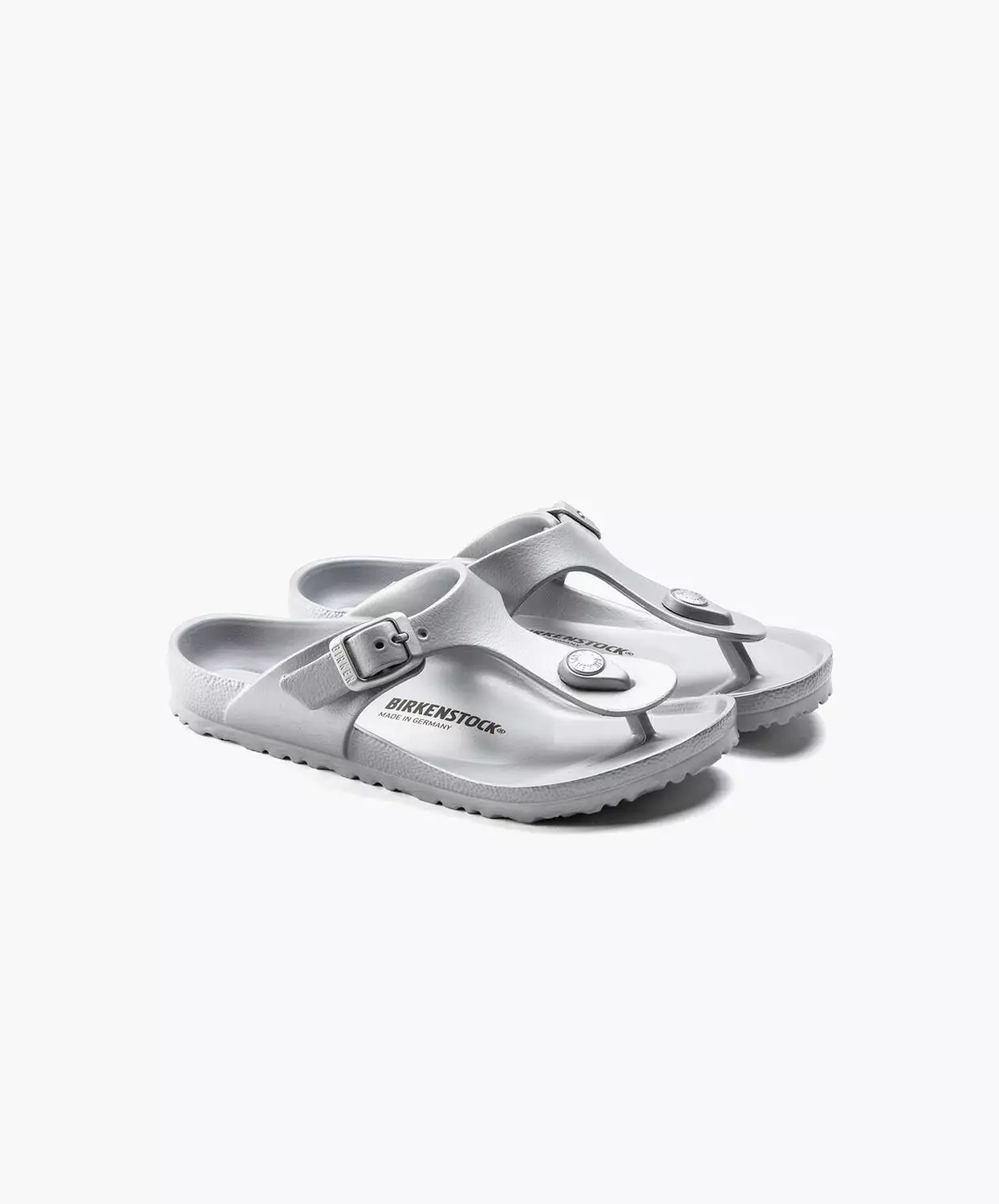 Birkenstock Kids Gizeh EVA Metallic Silver Sandals