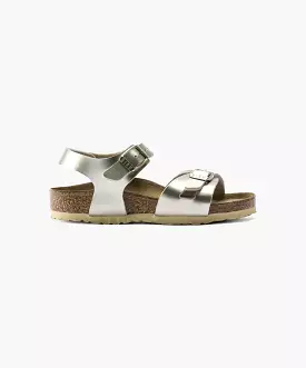 Birkenstock Kids Rio Birko-Flor Electric Metallic Gold Sandals