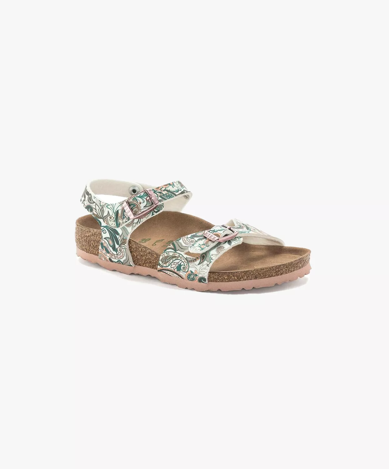 Birkenstock Kids Rio Birko-Flor Paisley Light Rose Vegan Sandals