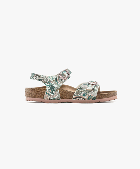 Birkenstock Kids Rio Birko-Flor Paisley Light Rose Vegan Sandals