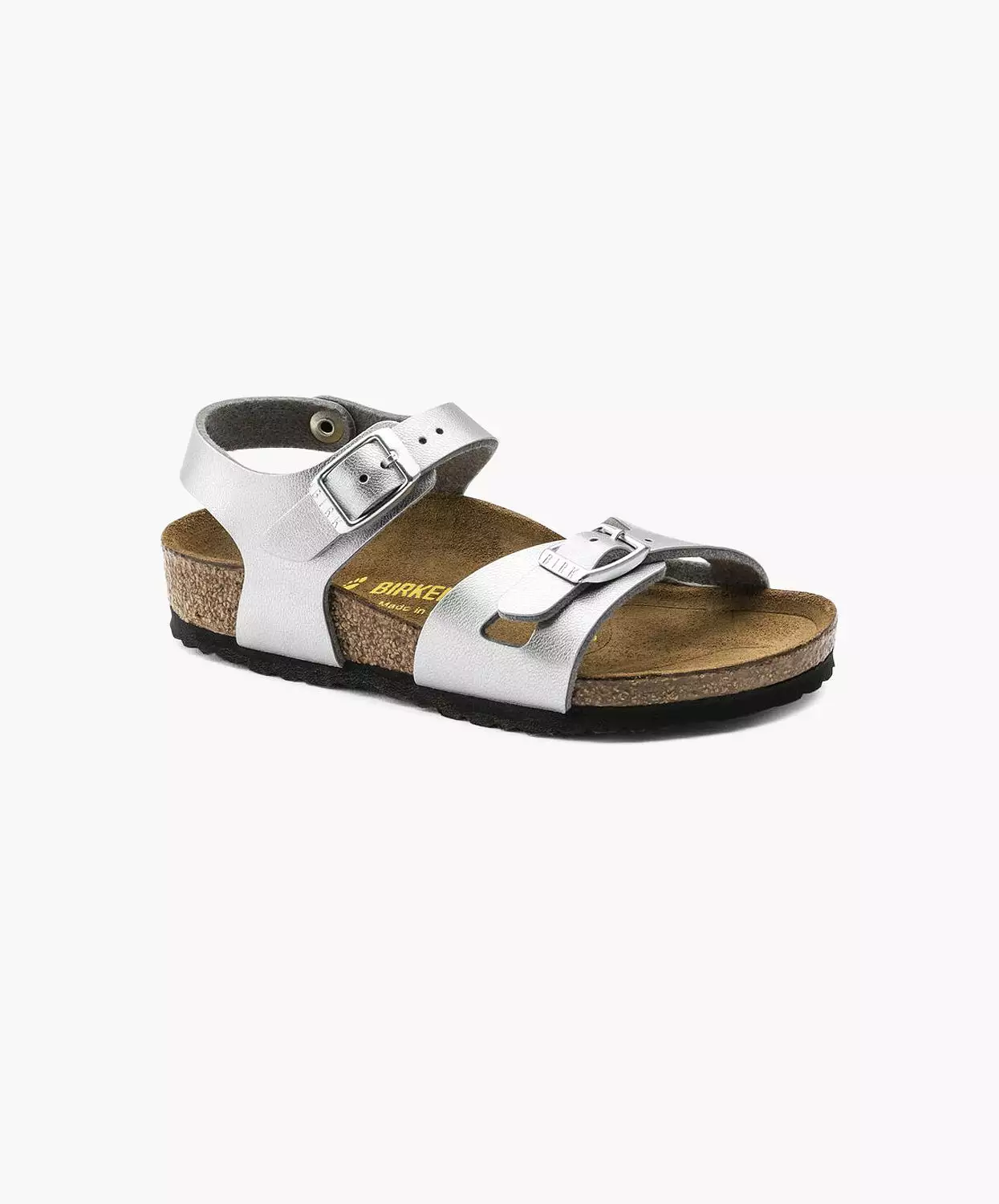 Birkenstock Kids Rio Birko-Flor Silver Sandals