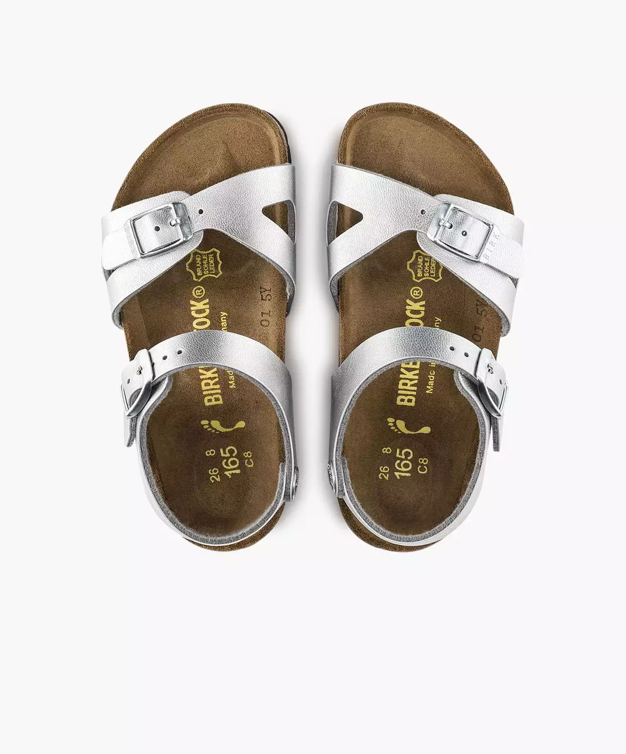 Birkenstock Kids Rio Birko-Flor Silver Sandals