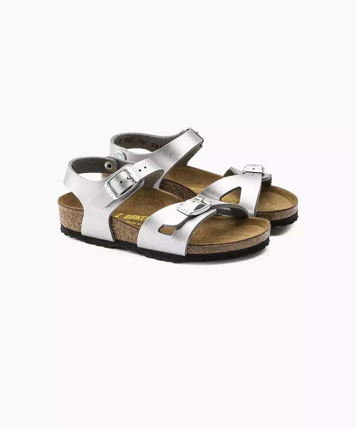 Birkenstock Kids Rio Birko-Flor Silver Sandals