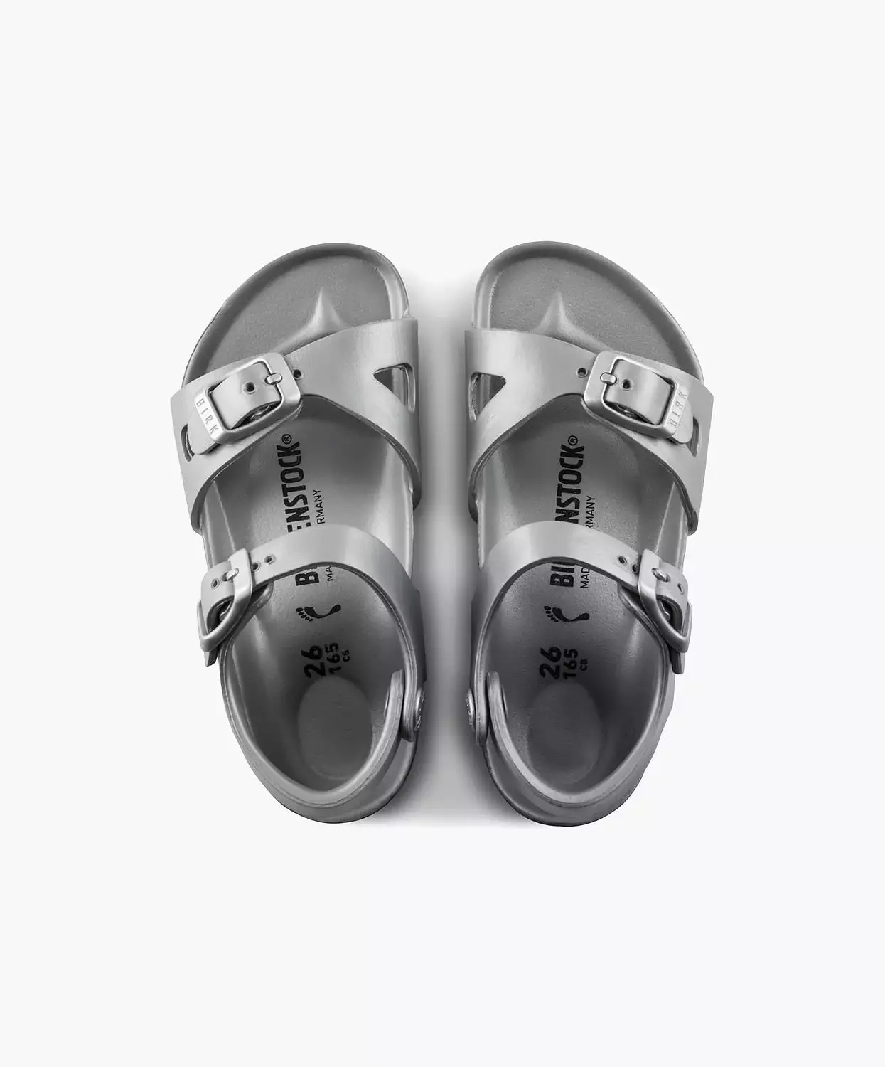 Birkenstock Kids Rio EVA Metallic Silver Sandals