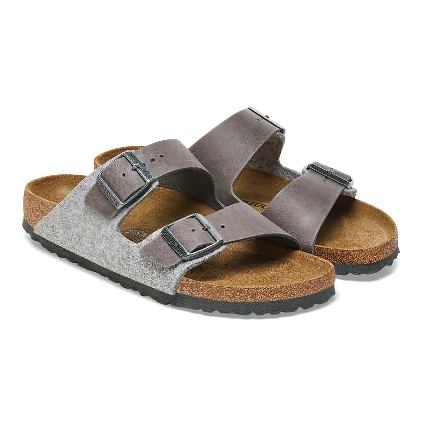 Birkenstock Women's Arizona - Light Gray Wool Felt/Leather