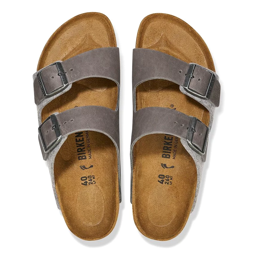 Birkenstock Women's Arizona - Light Gray Wool Felt/Leather