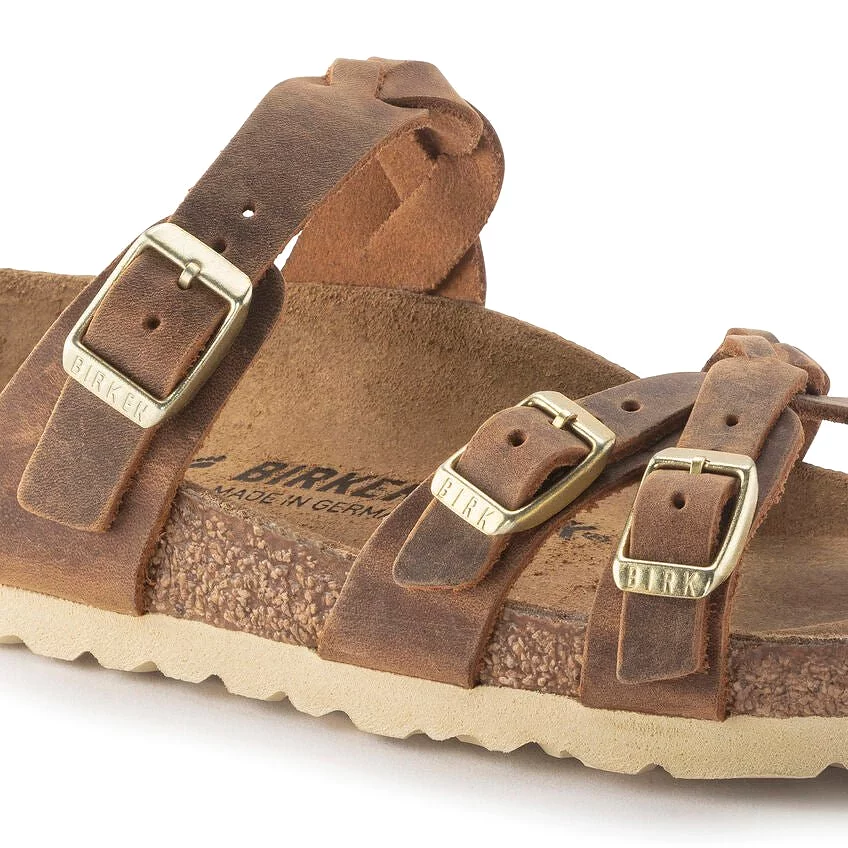 Birkenstock Women's Franca Braid - Cognac Oiled Leather