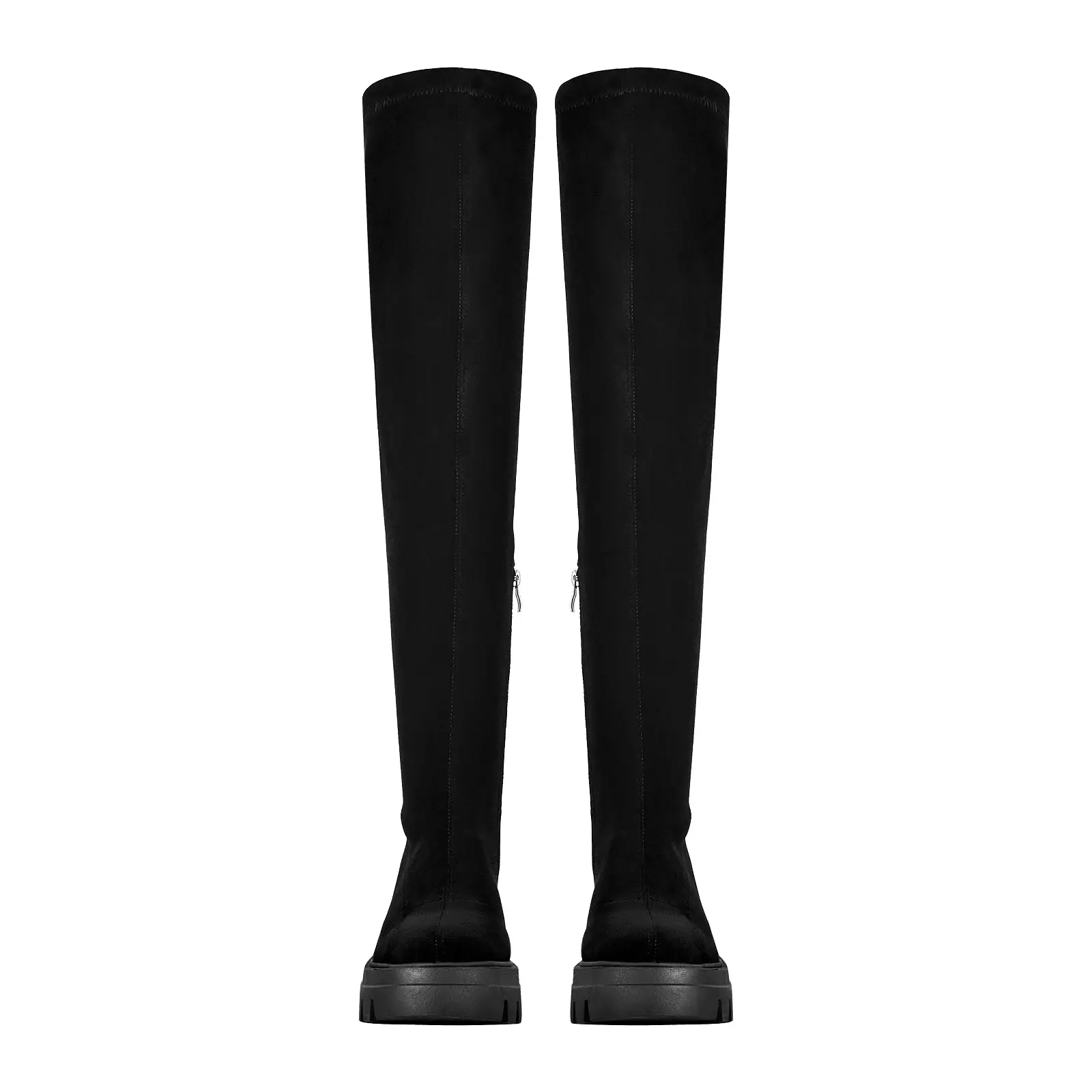 Black Over The Knee Stretch Boots