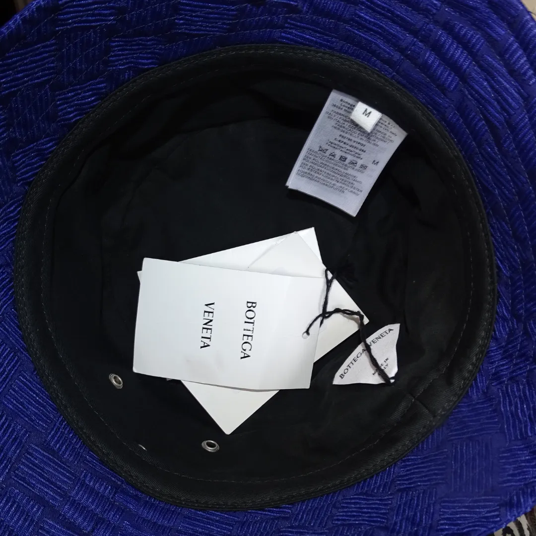 Bottega Veneta Purple Jacquard Intreccio Bucket Hat (M)