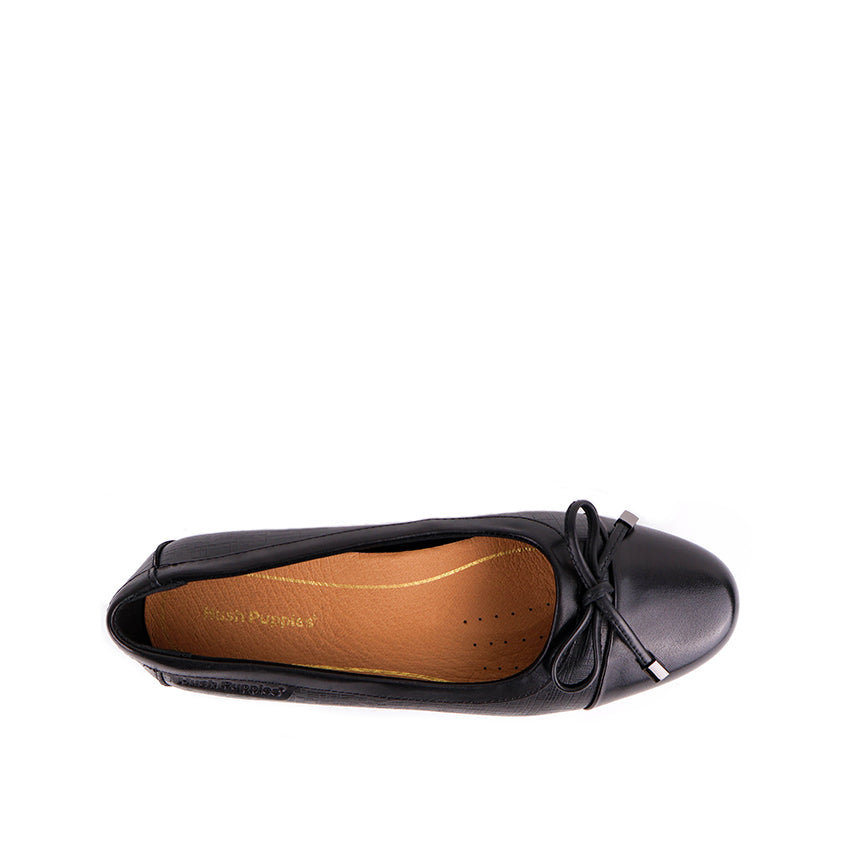 Cadence Bow Women's Shoes - Black Leather