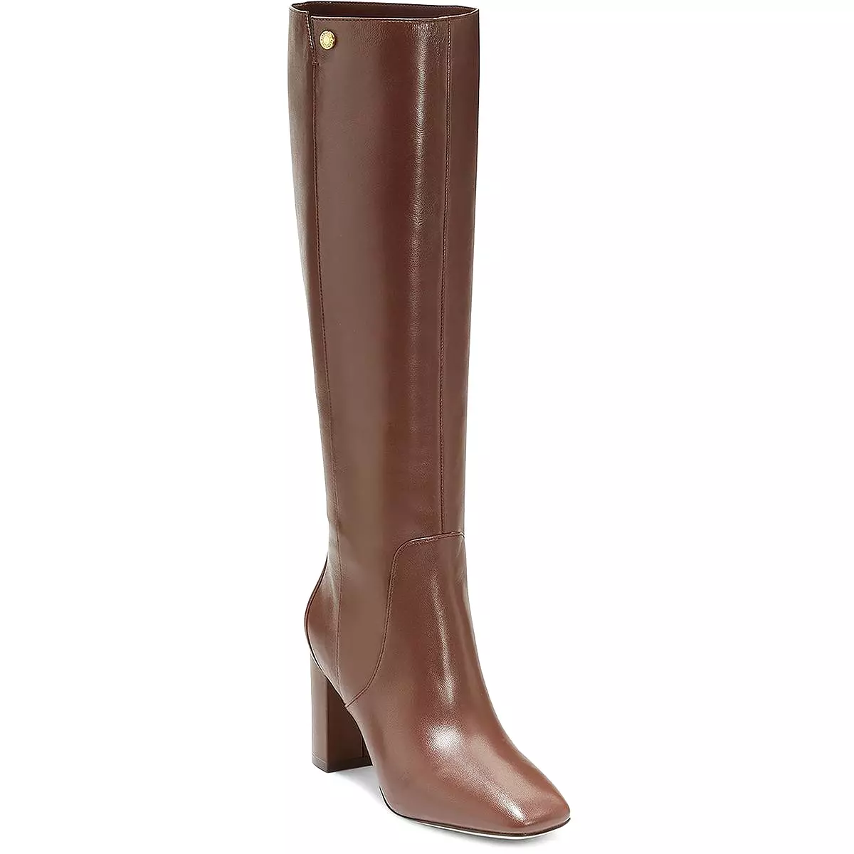 Cole Haan Womens Chrystie Leather Square toe Knee-High Boots