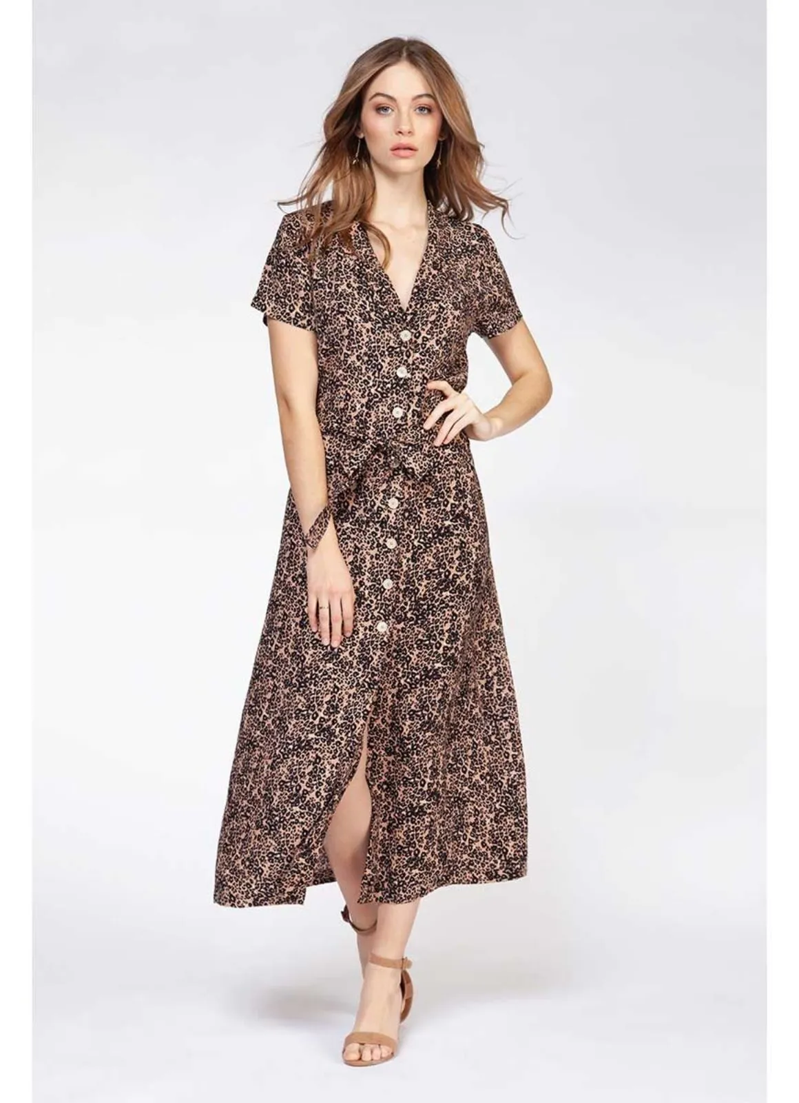 Dex - Button Front Maxi Dress