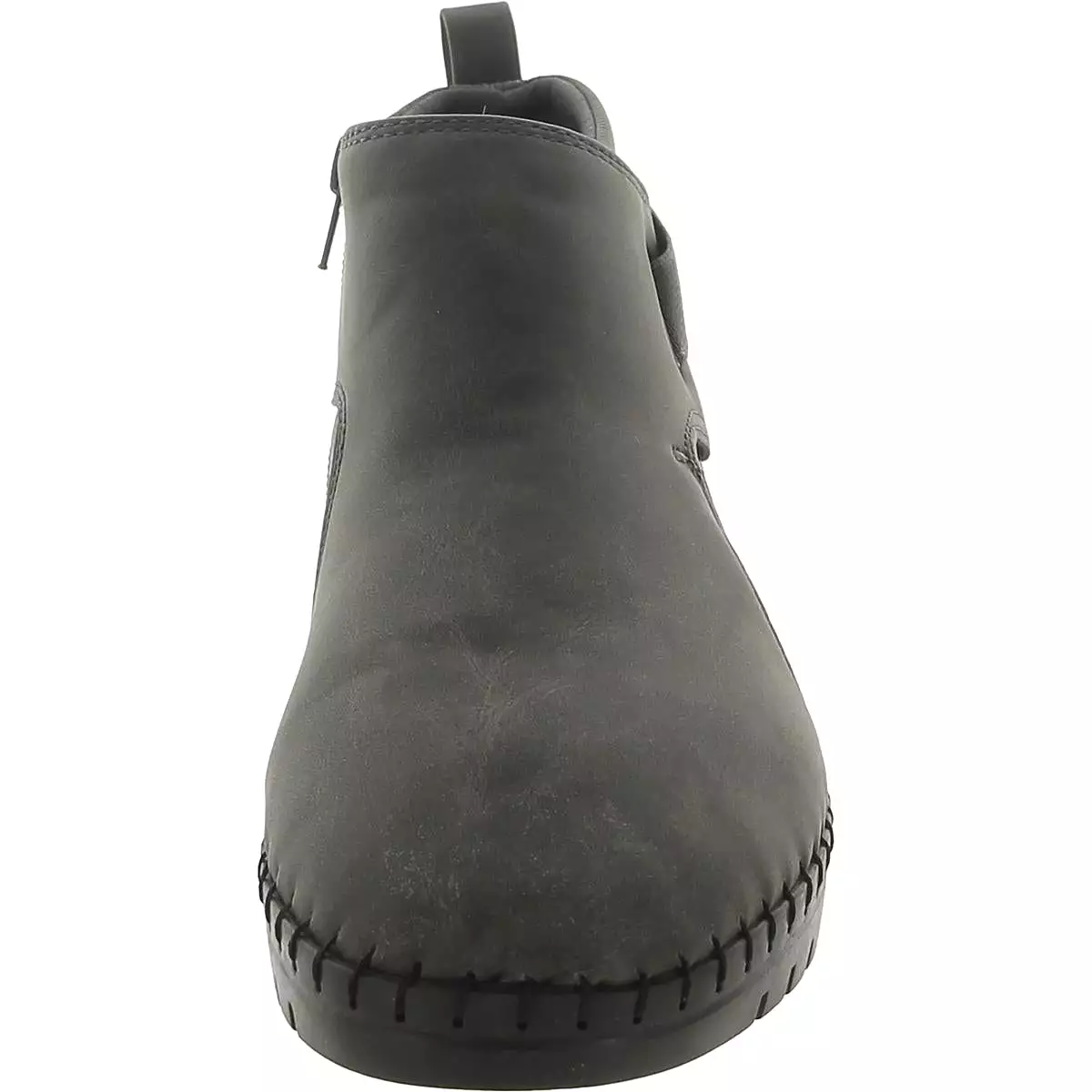 Easy Street Womens Julienne Faux Leather Zipper Booties