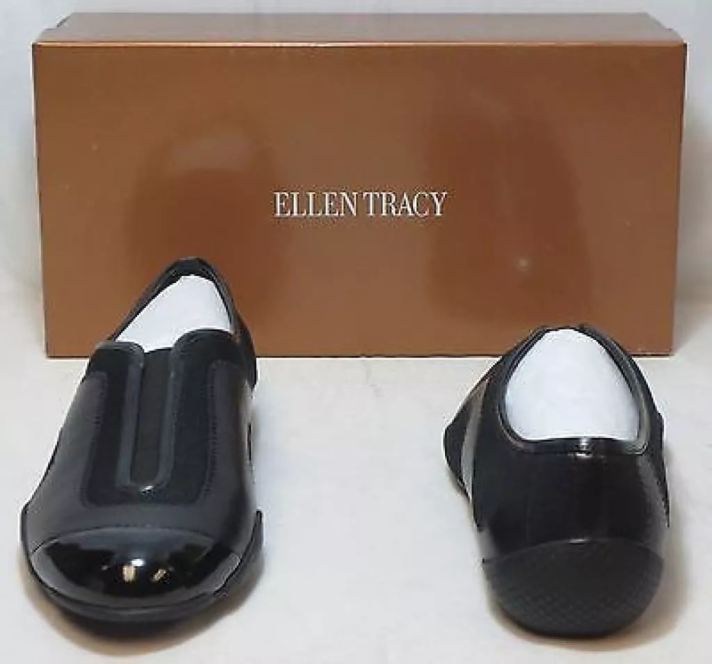 ELLEN TRACY Women's Anna Slip Ons  - Black -