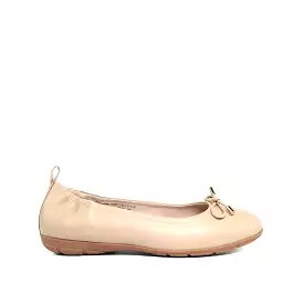 Essie Bow Women's Shoes - Nude Leather