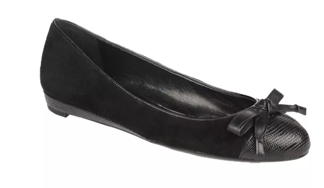 FRANCO SARTO Women's •Amber• Cap-toe Suede Flat