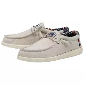 'Hey Dude' Men's Wally Patriotic - Off White Patriotic