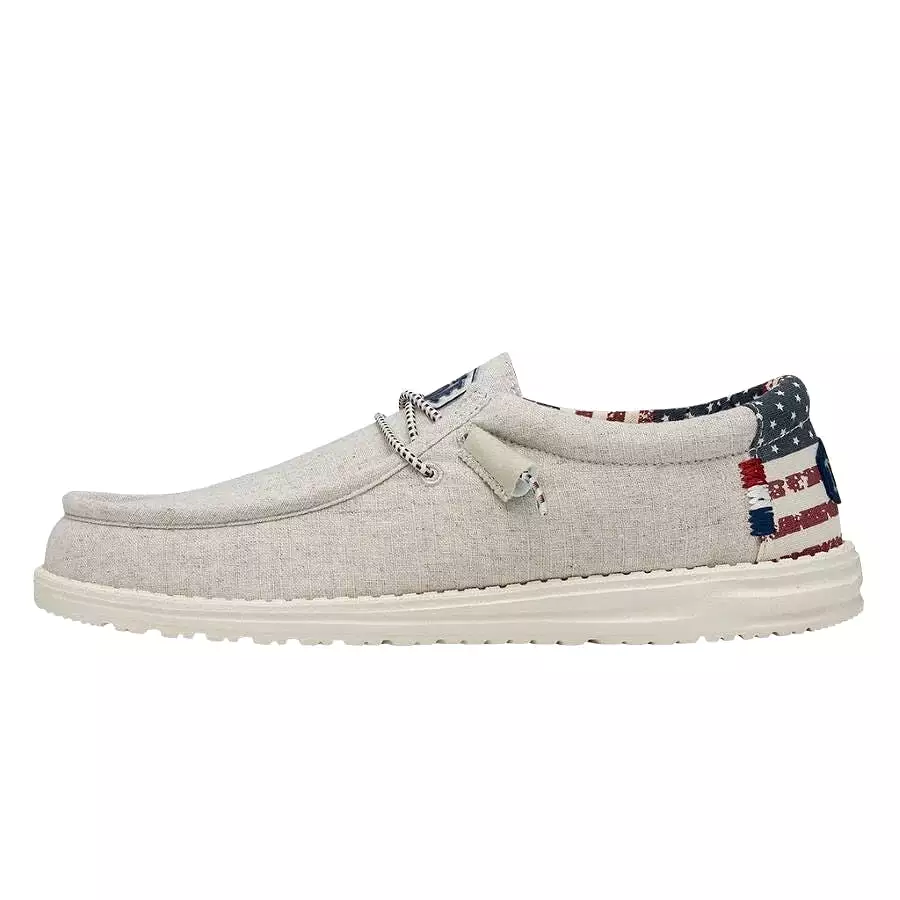 'Hey Dude' Men's Wally Patriotic - Off White Patriotic