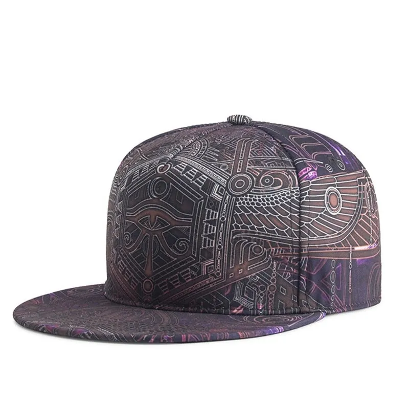 Hip Hop Dancer Unisex Print Pattern Peaked Bone Snapback Baseball Cap