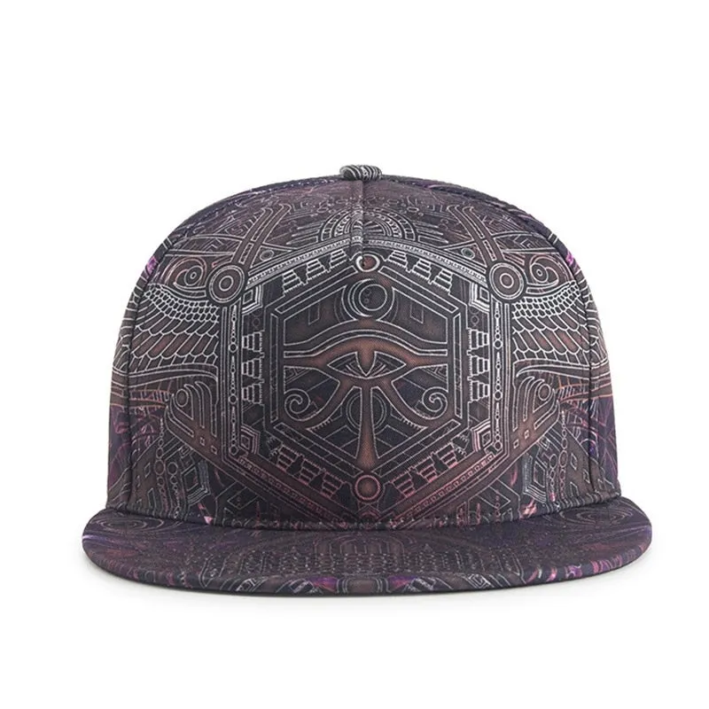 Hip Hop Dancer Unisex Print Pattern Peaked Bone Snapback Baseball Cap