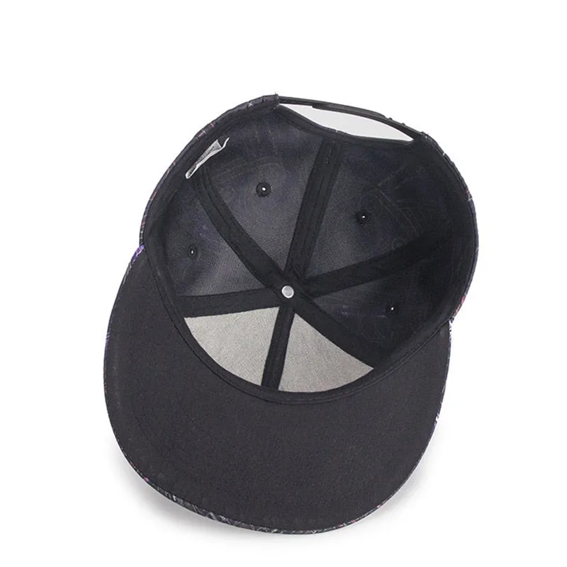 Hip Hop Dancer Unisex Print Pattern Peaked Bone Snapback Baseball Cap