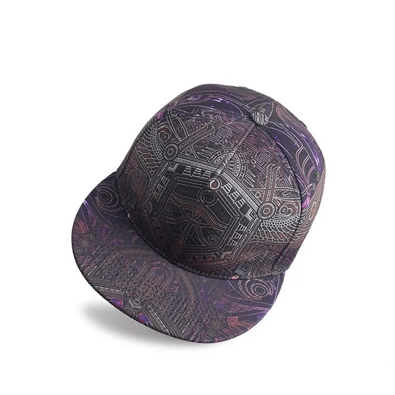 Hip Hop Dancer Unisex Print Pattern Peaked Bone Snapback Baseball Cap