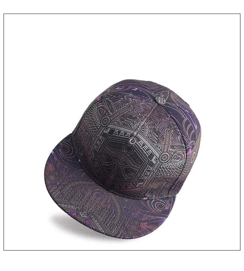 Hip Hop Dancer Unisex Print Pattern Peaked Bone Snapback Baseball Cap