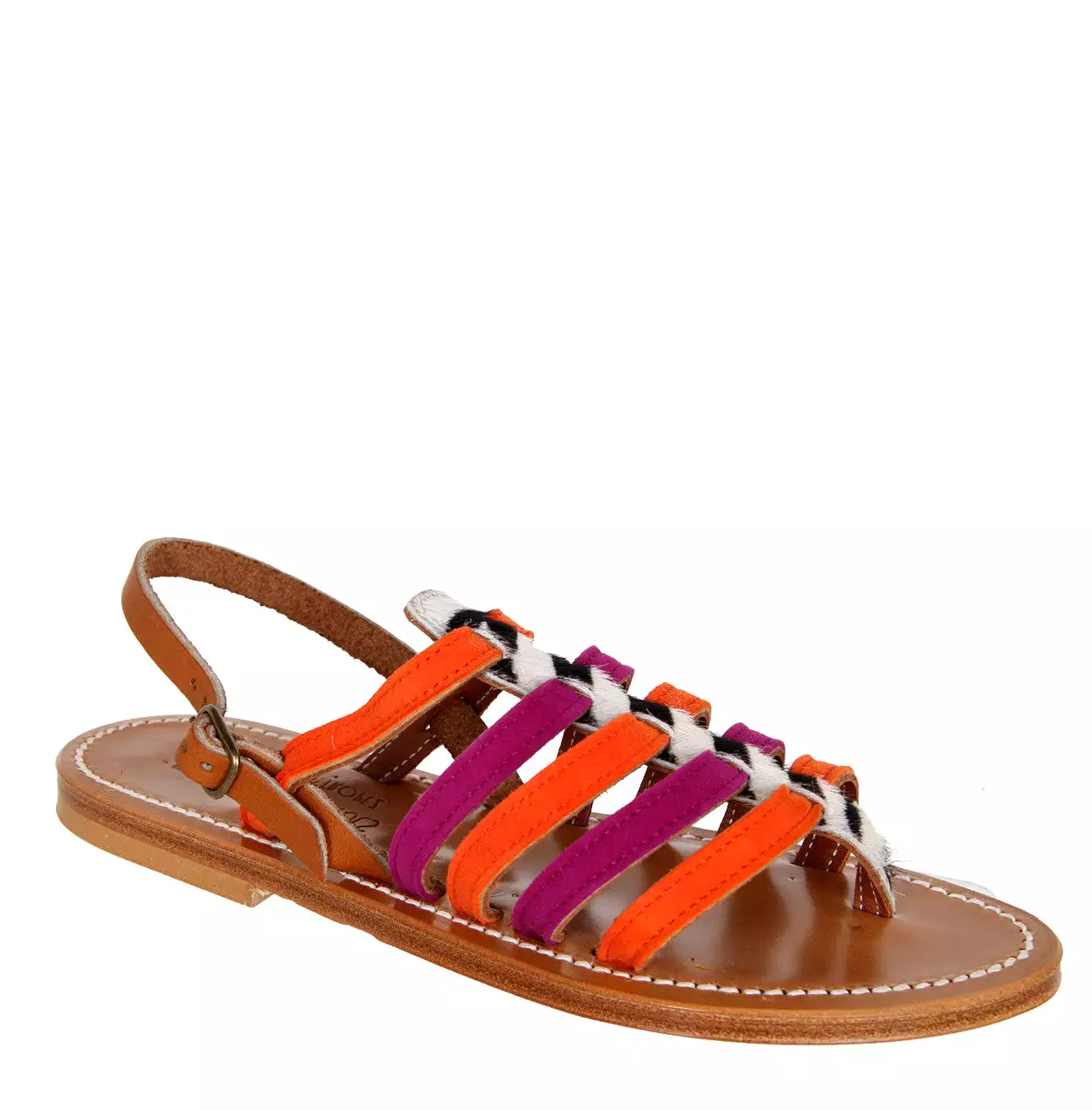 Homere Zebra, Orange/Pink